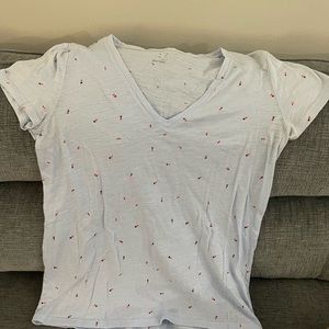 Pink and Blue Fitted Short Sleeve Tee